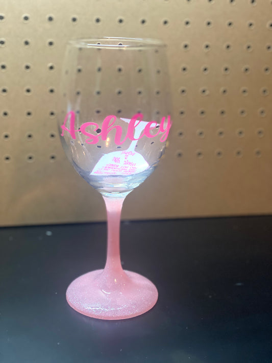 Custom Wine Glass Stemmed